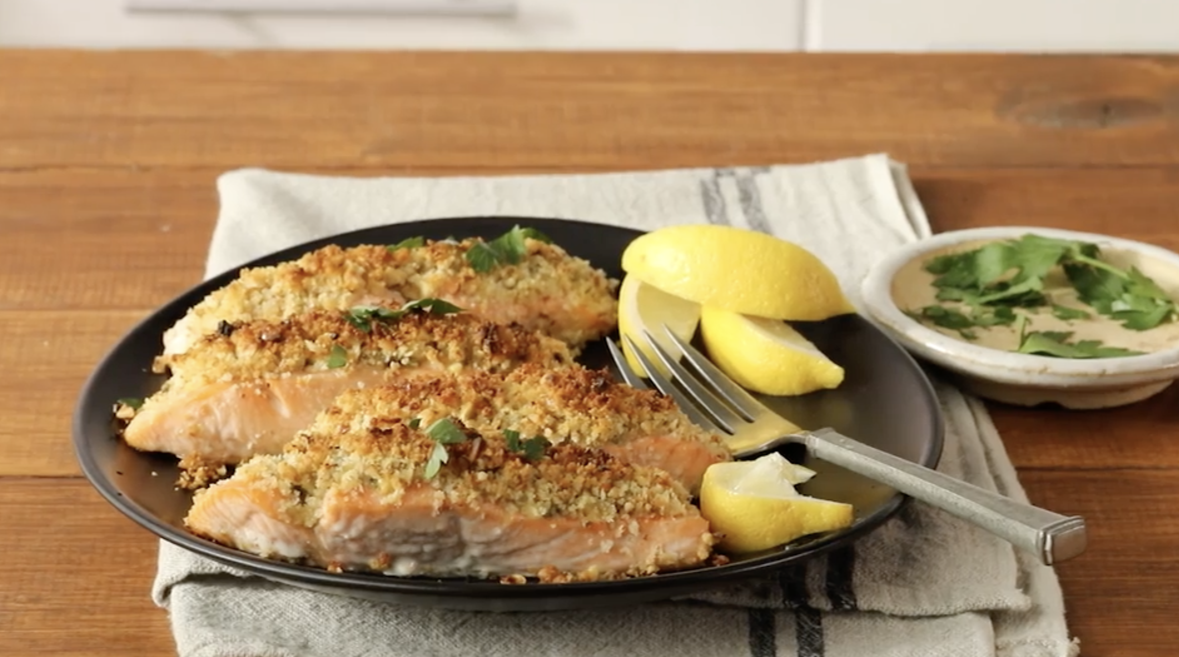 Maria’s Walnut-Rosemary Crusted Salmon – Stockman Wines